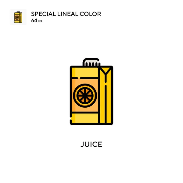 Juice Special Lineal Color Icoon Illustratie Symbool Ontwerp Sjabloon Voor — Stockvector