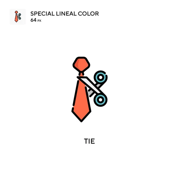 Tie Special Lineal Color Icon Illustration Symbol Design Template Web — Stock Vector