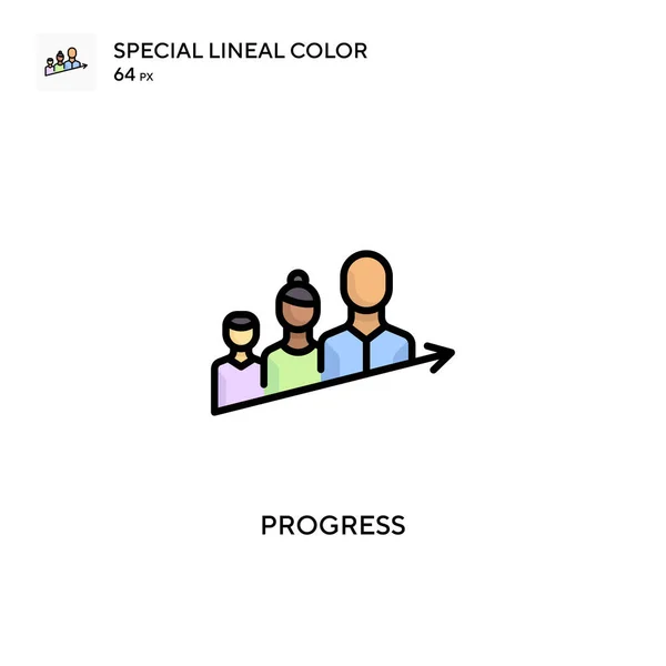Progress Special Lineal Color Icon Illustration Symbol Design Template Web — Stock Vector