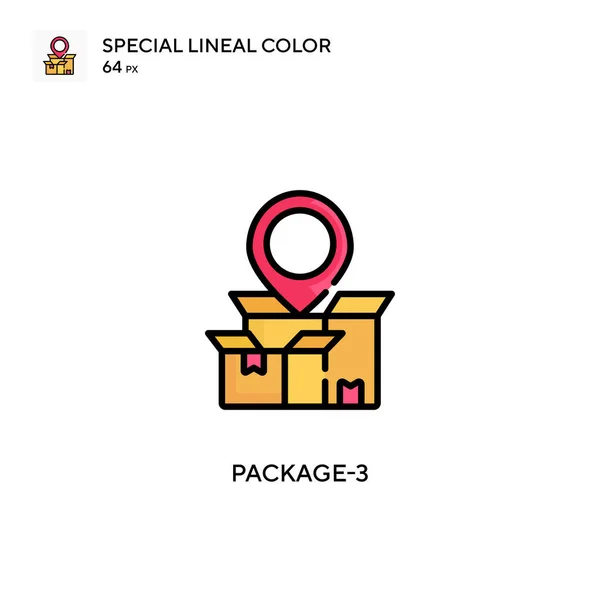 Paket Spezielles Lineares Farbsymbol Illustration Symbol Design Vorlage Für Web — Stockvektor