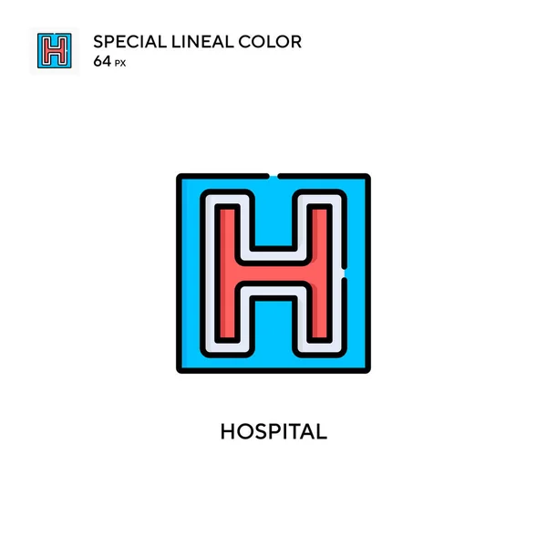 Icono Color Lineal Hospital Special Plantilla Diseño Símbolo Ilustración Para — Vector de stock