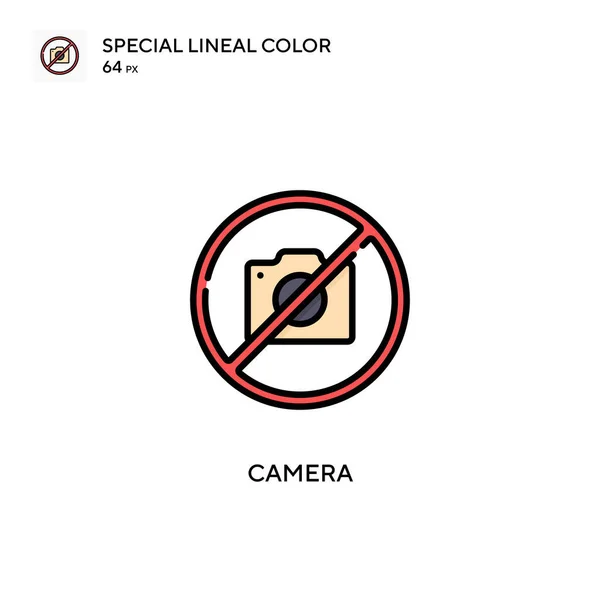 Camera Special Lineal Color Icon Illustration Symbol Design Template Web — Stock Vector