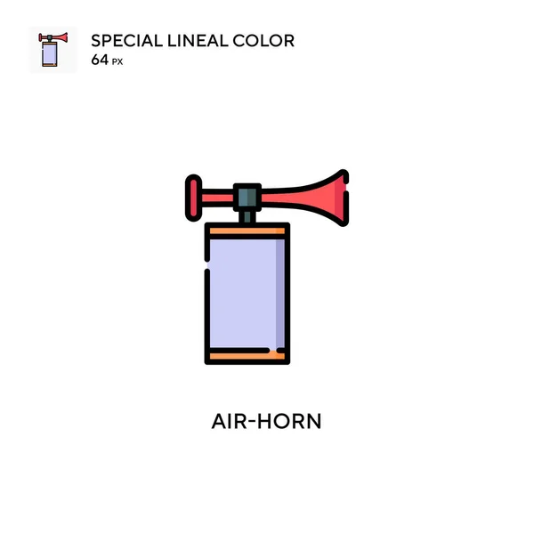 Air Horn Ícone Cor Linear Especial Modelo Design Símbolo Ilustração — Vetor de Stock