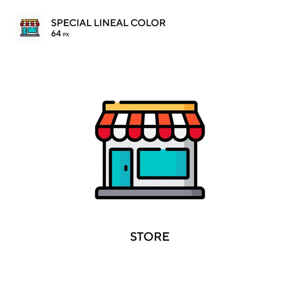 Store Icône Couleur Linéaire Spéciale Modèle Conception Symbole Illustration Pour — Image vectorielle