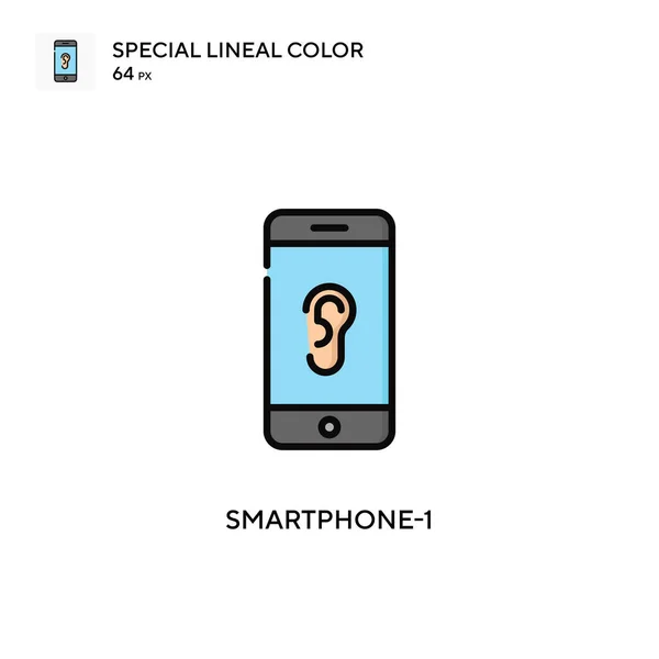 Smartphone Speciell Linjal Färg Ikon Illustration Symbol Design Mall För — Stock vektor