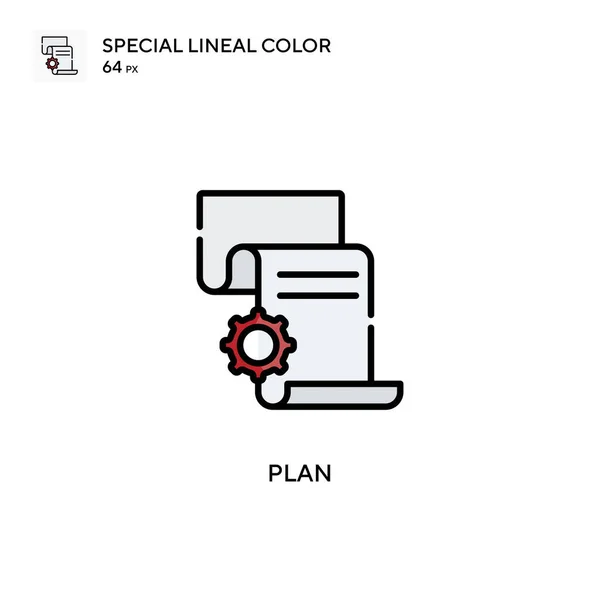 Plan Icône Spéciale Couleur Linéaire Modèle Conception Symbole Illustration Pour — Image vectorielle