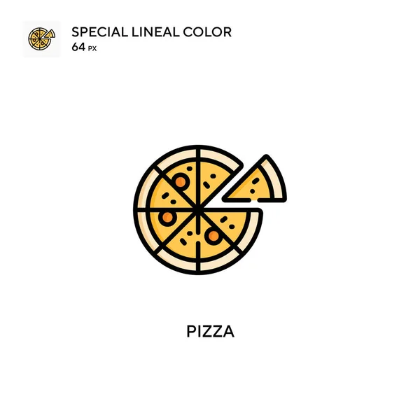Pizza Special Lineal Color Icon Illustration Symbol Design Template Web — Stock Vector