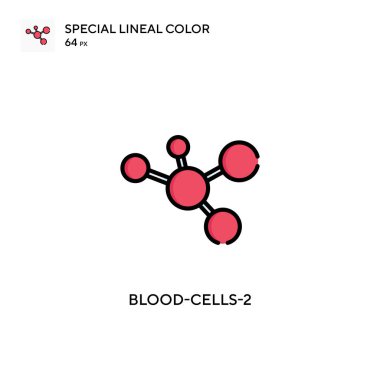 Kan hücreleri-2 özel çizgi renk ikonu. Web mobil UI ögesi için resimleme sembolü tasarım şablonu. Düzenlenebilir vuruş üzerine mükemmel renk modern pictogram.