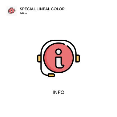 Bilgi Özel Doğrusal Renk Simgesi. Web mobil UI ögesi için resimleme sembolü tasarım şablonu. Düzenlenebilir vuruş üzerine mükemmel renk modern pictogram.