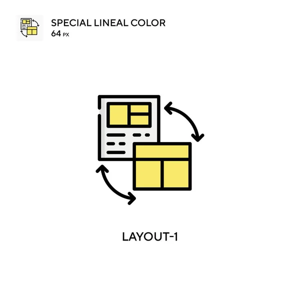 Layout Special Lineal Color Icon Illustration Symbol Design Template Web — Stock Vector