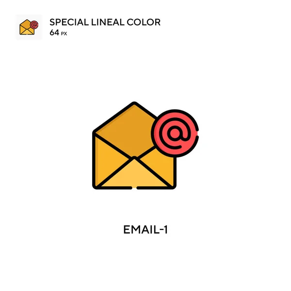 Email 1特殊的直线颜色图标 Web移动Ui元素的说明性符号设计模板 关于可编辑笔画的完美色彩现代象形文字 — 图库矢量图片