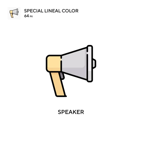 Speaker Speciale Icona Colori Lineare Illustrazione Modello Design Simbolo Elemento — Vettoriale Stock
