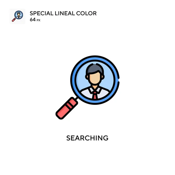Buscando Icono Especial Color Lineal Plantilla Diseño Símbolo Ilustración Para — Vector de stock