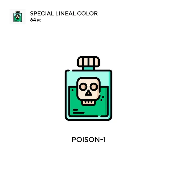 Poison Icono Especial Color Lineal Plantilla Diseño Símbolo Ilustración Para — Archivo Imágenes Vectoriales