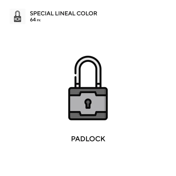Hangslot Speciale Lineal Kleur Icoon Illustratie Symbool Ontwerp Sjabloon Voor — Stockvector