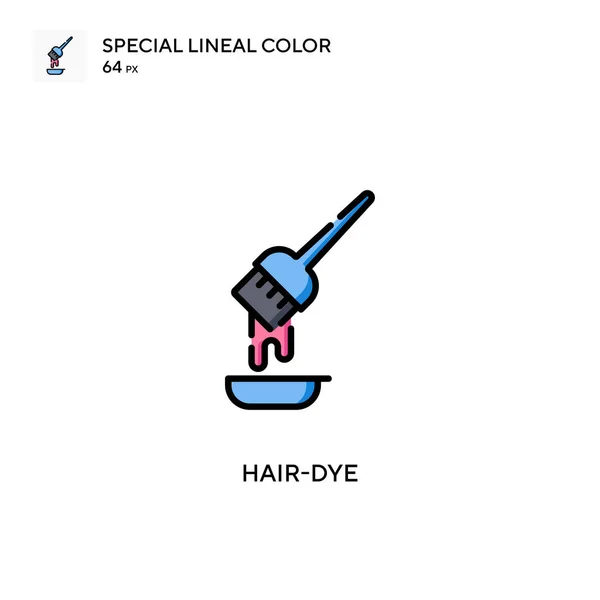 Tinte Para Cabello Icono Especial Color Lineal Plantilla Diseño Símbolo — Vector de stock