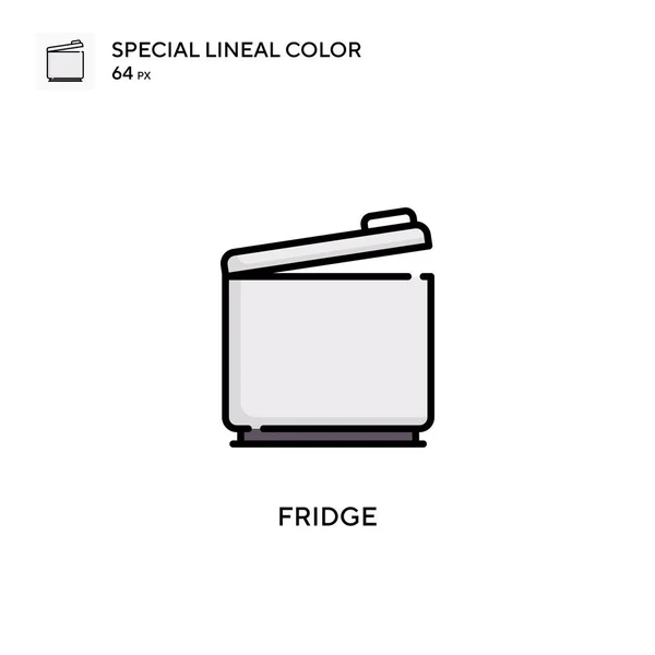 Kylskåp Special Linjal Färg Ikon Illustration Symbol Design Mall För — Stock vektor