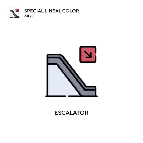 Escalator Special Lineal Color Icon Illustration Symbol Design Template Web — Stock Vector