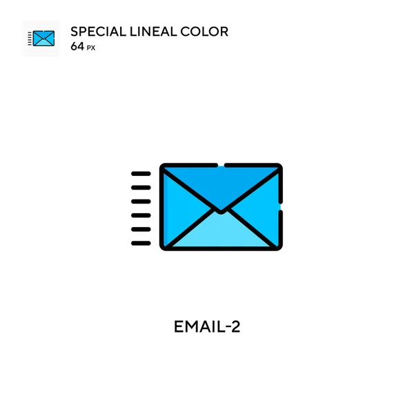 Email Speciální Ikona Lineární Barvy Šablona Návrhu Symbolu Ilustrace Pro — Stockový vektor