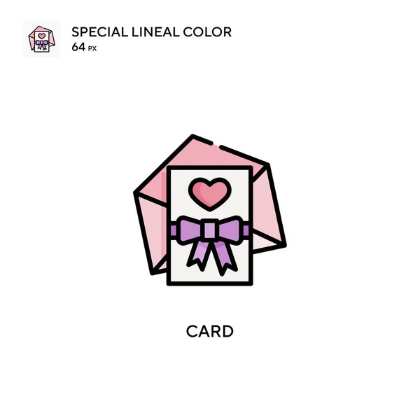 Κάρτα Ειδική Lineal Χρώμα Εικονίδιο Εικονογράφηση Πρότυπο Σχεδιασμού Συμβόλων Για — Διανυσματικό Αρχείο