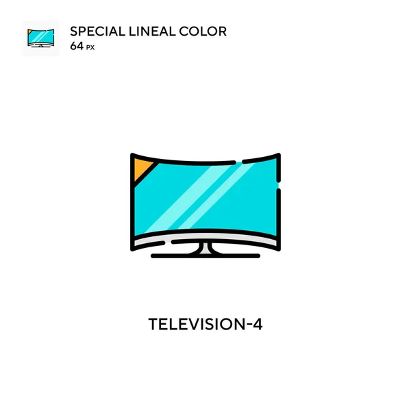 Televisión Icono Especial Color Lineal Plantilla Diseño Símbolo Ilustración Para — Vector de stock