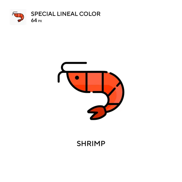 Shrimp Special Lineal Color Icon Illustration Symbol Design Template Web — Stock Vector