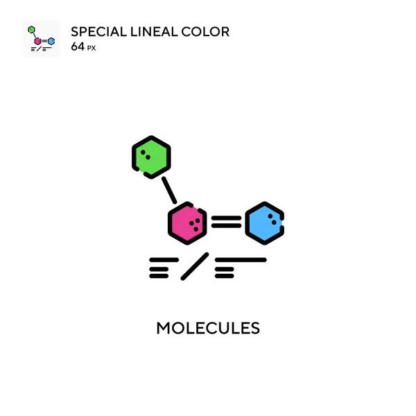 Moléculas Icono Especial Color Lineal Plantilla Diseño Símbolo Ilustración Para — Vector de stock