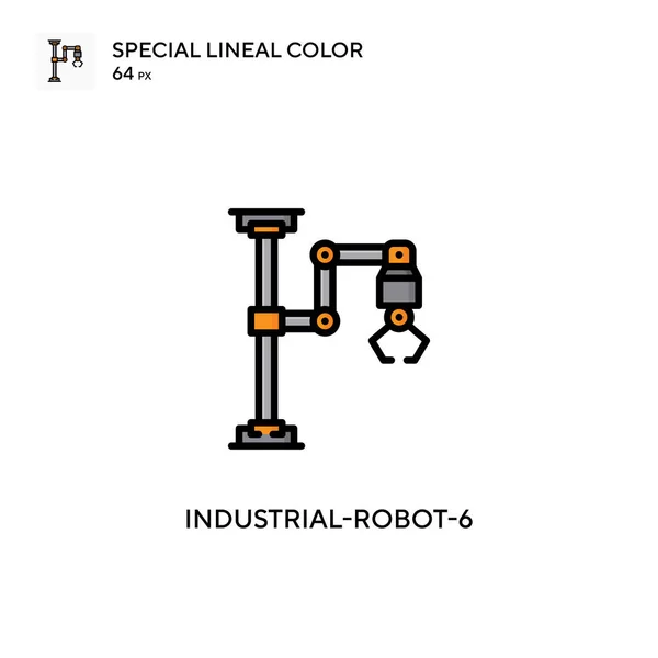 Industrial Robot Specjalna Ikona Koloru Liniowego Wzór Symbolu Ilustracji Dla — Wektor stockowy