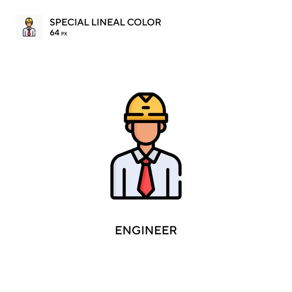 Ingeniero Icono Color Lineal Especial Plantilla Diseño Símbolo Ilustración Para — Vector de stock