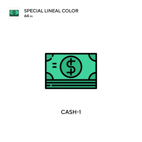 Cash Özel Marka Renk Simgesi Web Mobil Ögesi Için Resimleme — Stok Vektör
