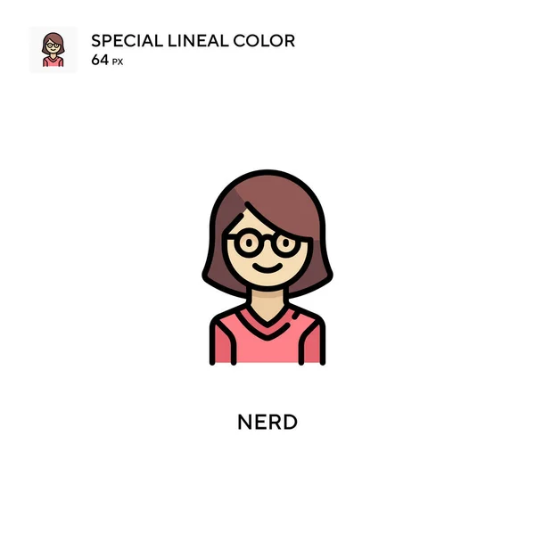 Nerd Ειδική Lineal Εικονίδιο Χρώμα Εικονογράφηση Πρότυπο Σχεδιασμού Συμβόλων Για — Διανυσματικό Αρχείο