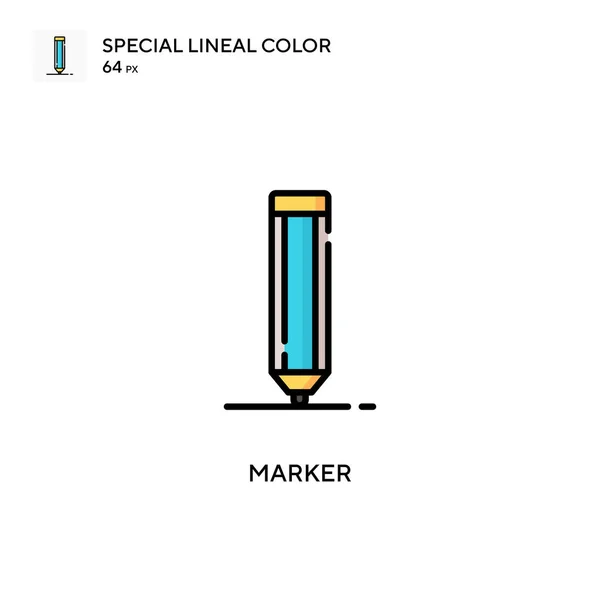Marker Special Lineal Color Icon Illustration Symbol Design Template Web — Stock Vector