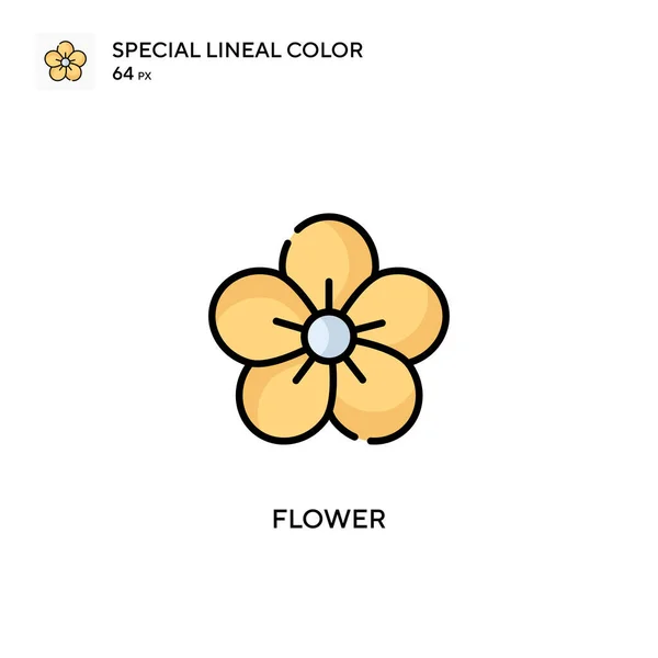 Blume Spezielles Lineares Farbsymbol Illustration Symbol Design Vorlage Für Web — Stockvektor