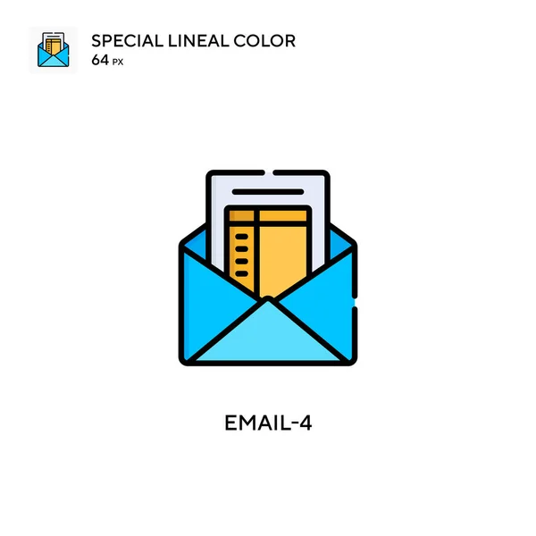 Email 스페셜 라이얼 아이콘 디자인 모바일 요소를 템플릿 스트로크에 — 스톡 벡터