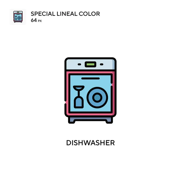 Особая Иконка Цвета Посудомоечной Машины Шаблон Оформления Символов Иллюстрации Веб — стоковый вектор