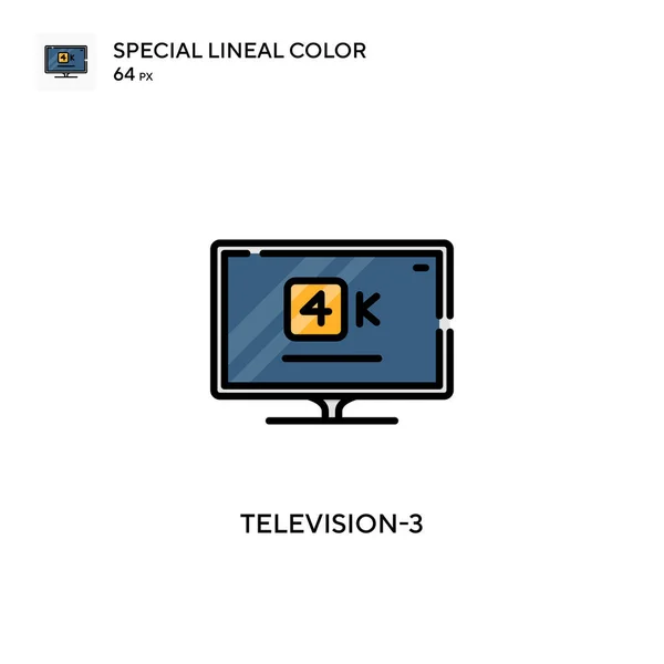 Televízió Különleges Lineáris Szín Ikon Illusztráció Szimbólum Design Sablon Web — Stock Vector