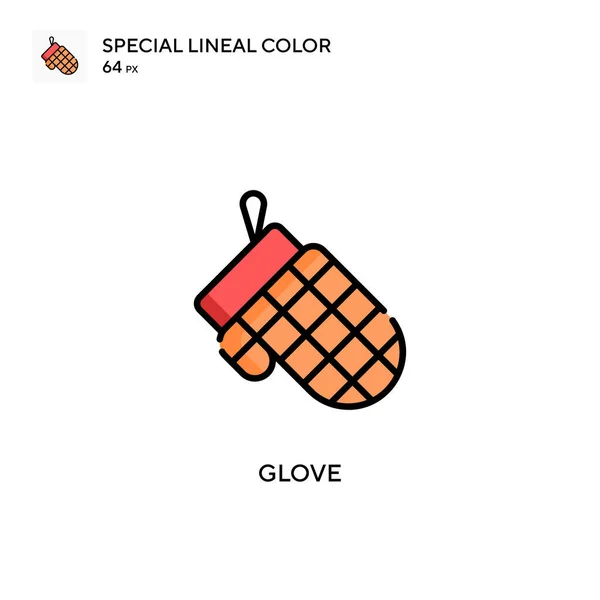 Glove Special Lineal Color Icon 디자인 모바일 요소를 템플릿 스트로크에 — 스톡 벡터