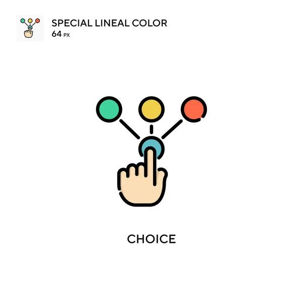 Elección Icono Color Lineal Especial Plantilla Diseño Símbolo Ilustración Para — Archivo Imágenes Vectoriales