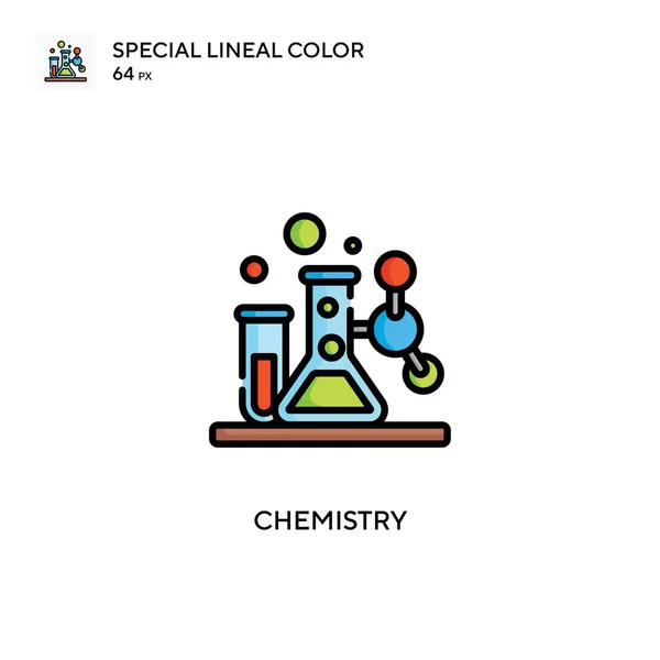 Química Icono Especial Color Lineal Plantilla Diseño Símbolo Ilustración Para — Vector de stock