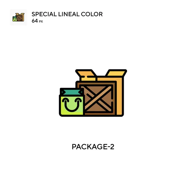 Paquete Icono Especial Color Lineal Plantilla Diseño Símbolo Ilustración Para — Vector de stock