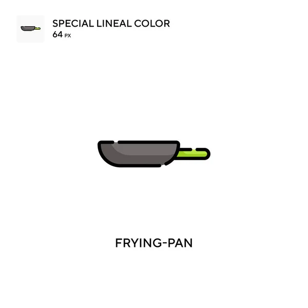 Frying Pan Special Lineal Color Icon Illustration Symbol Design Template — Stock Vector