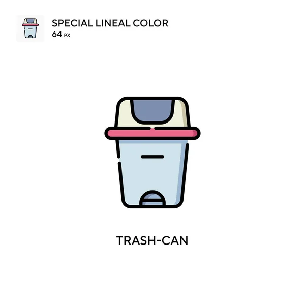 Trash Can Special Lineal Color Icon Illustration Symbol Design Template — Stock Vector