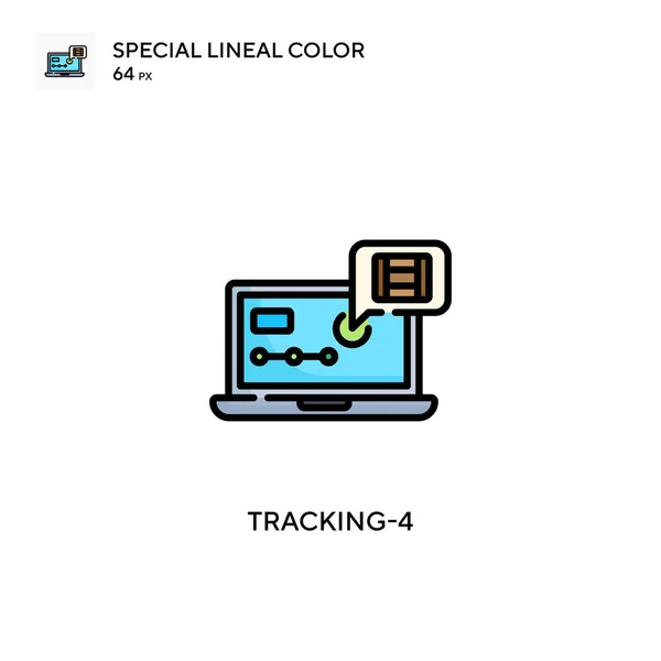 4特殊线形彩色图标 Web移动Ui元素的说明性符号设计模板 关于可编辑笔画的完美色彩现代象形文字 — 图库矢量图片