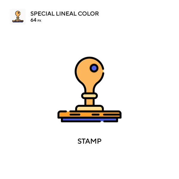 Stamp Special Lineal Color Icon Illustration Symbol Design Template Web — Stock Vector