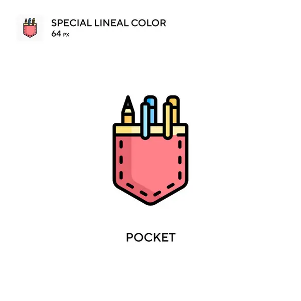 Pocket Special Lineal Color Icon Illustration Symbol Design Template Web — Stock Vector