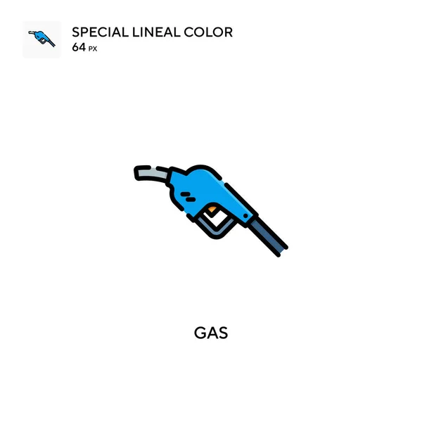 Gas Spezielle Lineare Farbsymbole Illustration Symbol Design Vorlage Für Web — Stockvektor