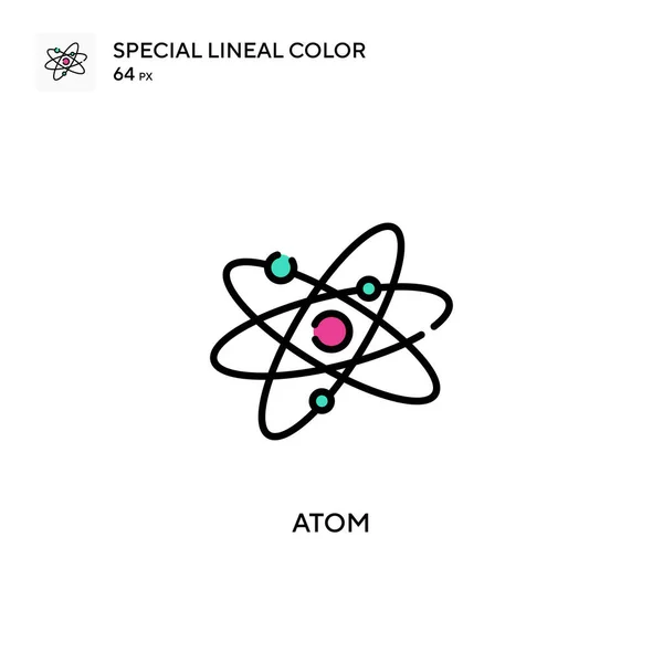 Atom Special Lineares Farbsymbol Illustration Symbol Design Vorlage Für Web — Stockvektor