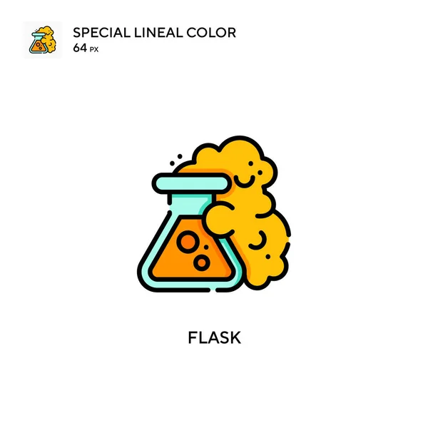 Frasco Icono Especial Color Lineal Plantilla Diseño Símbolo Ilustración Para — Vector de stock