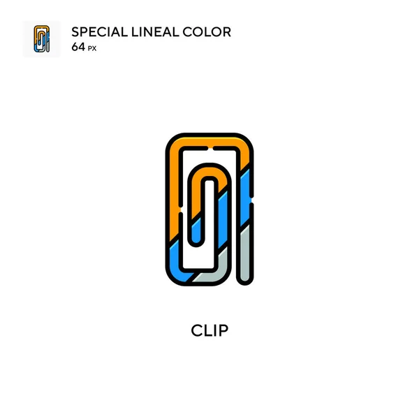 Clip Icono Especial Color Lineal Plantilla Diseño Símbolo Ilustración Para — Archivo Imágenes Vectoriales