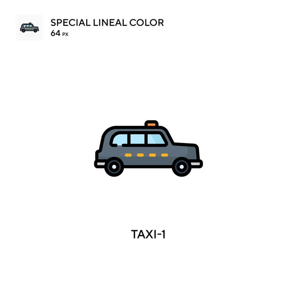 Taxi Icono Especial Color Lineal Plantilla Diseño Símbolo Ilustración Para — Vector de stock